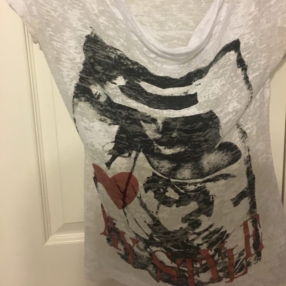 See through "I love my style" shirt